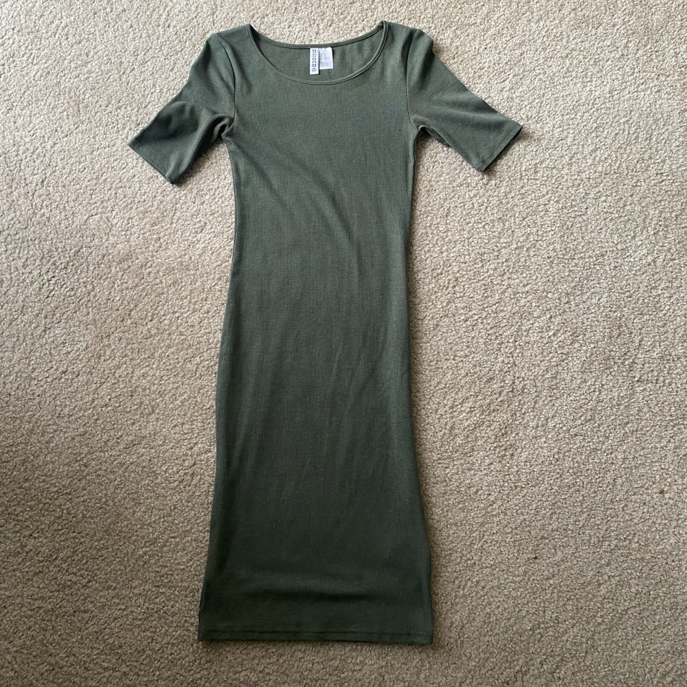 Olive green dress from H&M